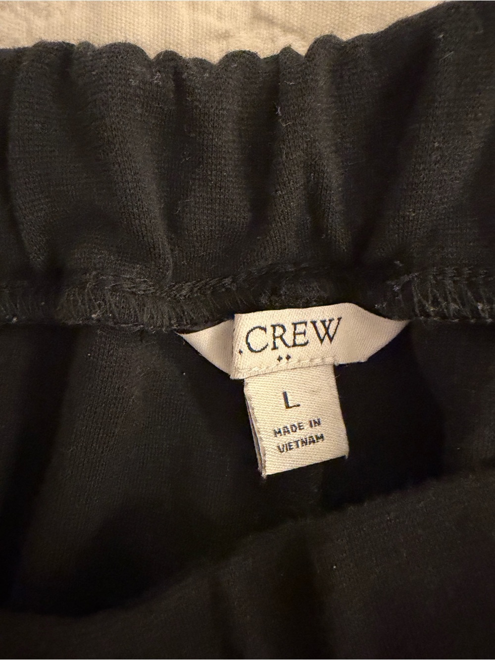 J. Crew Black Cropped Knit Pants with Elastic Waist